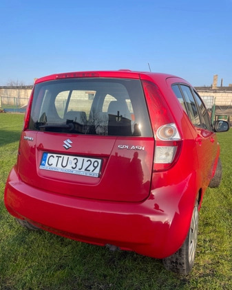Suzuki Splash cena 9900 przebieg: 224875, rok produkcji 2009 z Tuchola małe 67